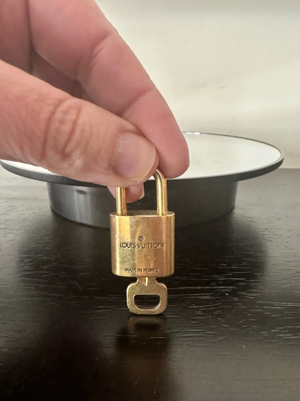 Louis Vuitton #301 Gold Tone Lock & Key Set Bag Charm